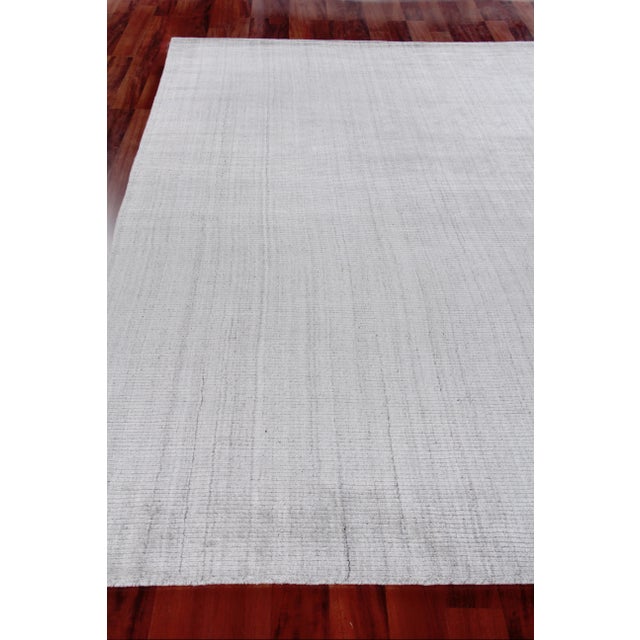 Hamm Hand loom Wool/Viscose Silver Rug-8'x10'" For Sale - Image 4 of 8