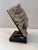 Carved Concrete Head Sculpture on Iron Base For Sale - Image 4 of 11