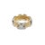 Contemporary Tiffany & Co. Schlumberger Diamond X Band Platinum 18k Gold 4 Row Size 6.25 For Sale - Image 3 of 7