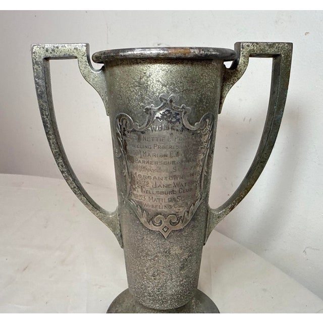 Antique 1930's Sterling Silver & Bronze Lyle Cup Engraved Speaking Trophy Award For Sale In New York - Image 6 of 14