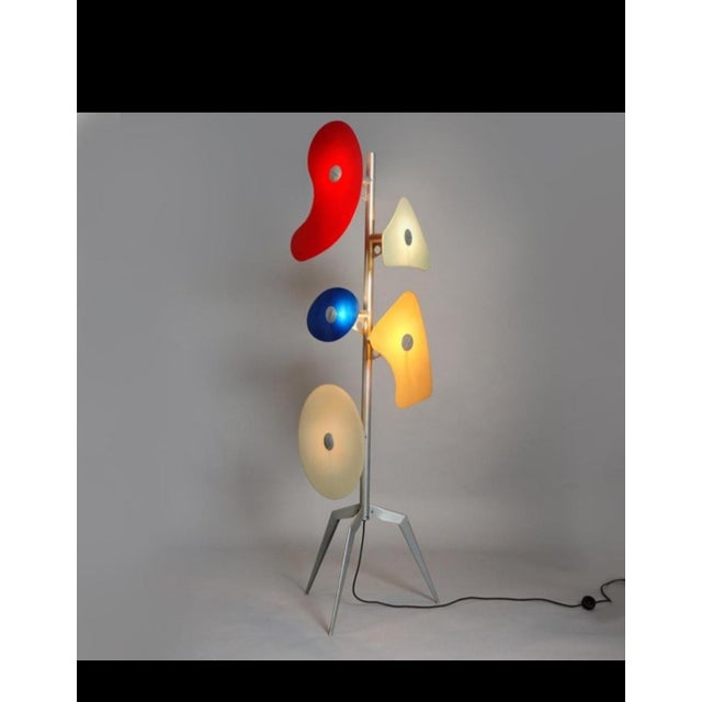 1980s Orbital Floor Lamp in Colored Glass by Ferruccio Laviani for Forscarini, 1980s For Sale - Image 5 of 11