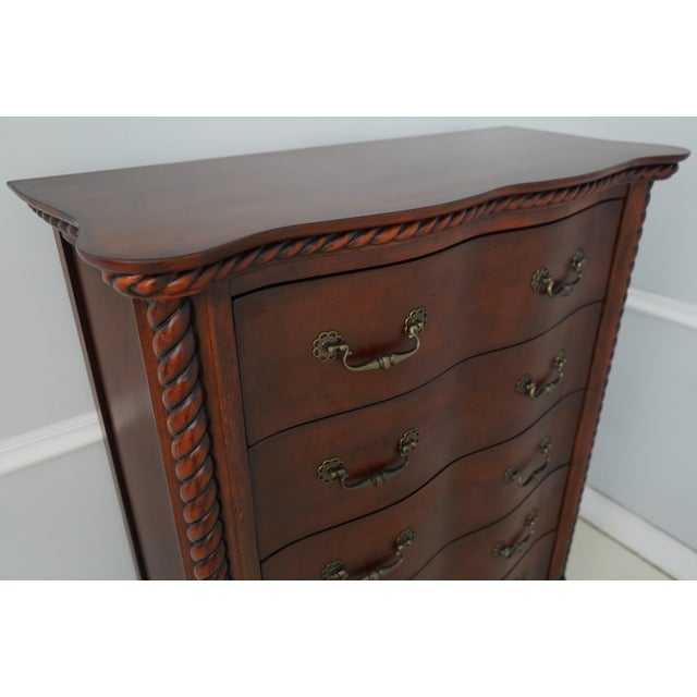 Victorian Style Mahogany Finish 5 Drawer Chest For Sale In Philadelphia - Image 6 of 15