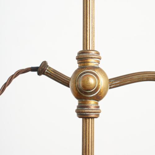 Antique French Brass Rise and Fall Pump Desk Lamp, 1890s For Sale - Image 4 of 10