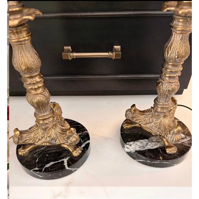 Hollywood Regency 1990s Frederick Cooper Table Lamps - a Pair For Sale - Image 3 of 13
