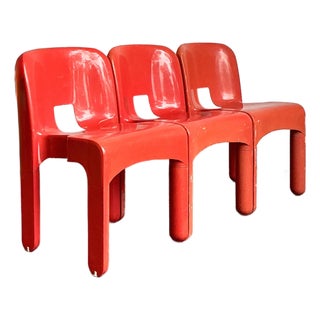 Vintage Joe Colombo Molded Resin Chairs - Set of Three For Sale