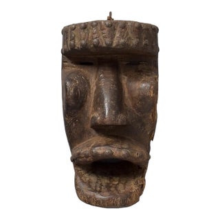 Early 20th Century Dan Mask With Metal Studs For Sale