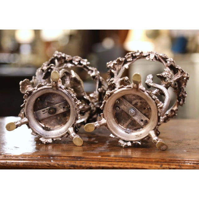 Silver 19th Century French Silvered Bronze Compotes Signed Christofle - a Pair For Sale - Image 8 of 10