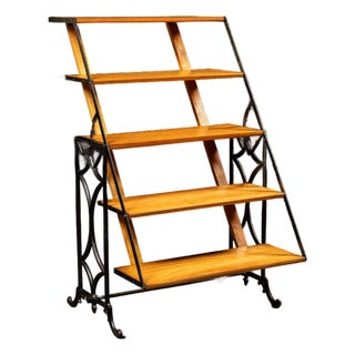 Late 19th Century Metamorphic Oak Baker's Rack and Table For Sale