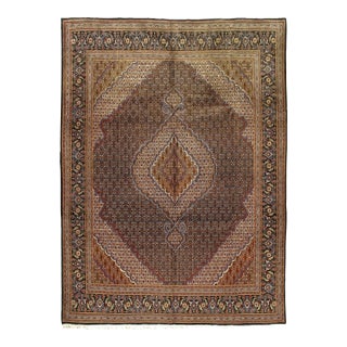 2020s Light Brown Fine Persian Silk & Wool Tabriz For Sale
