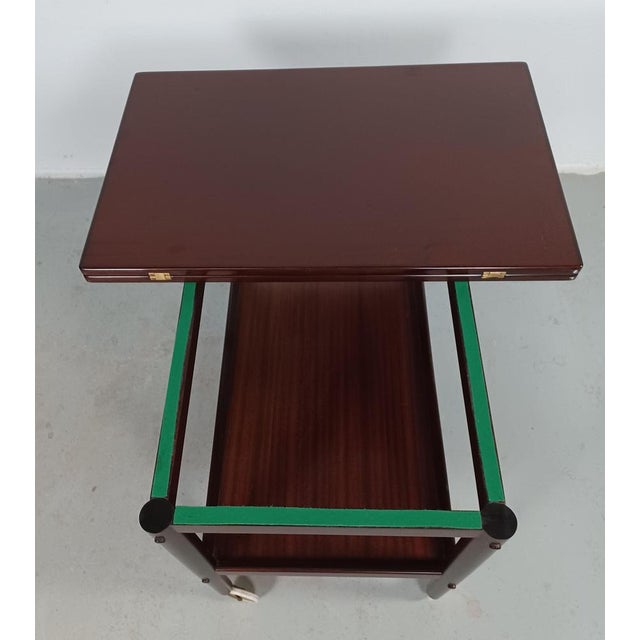 Gold Fully Restored Rungstedlund Mahogany Multifunctional Side Table by Ole Wanscher, 1960s For Sale - Image 8 of 12