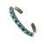 6.5" c1950's Zuni carved turquoise sterling row cuff bracelet For Sale - Image 4 of 11