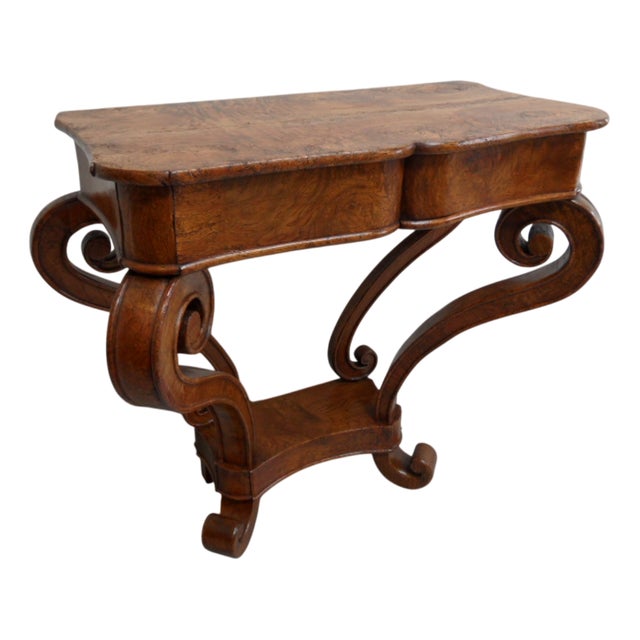 Antique Walnut Console Table For Sale