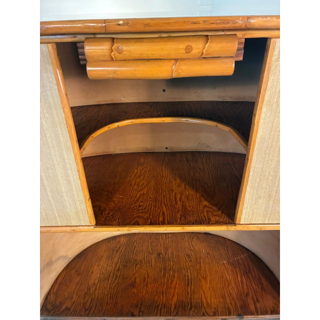 Vintage Mid Century Stacked Bamboo Tiki Bar For Sale - Image 9 of 15