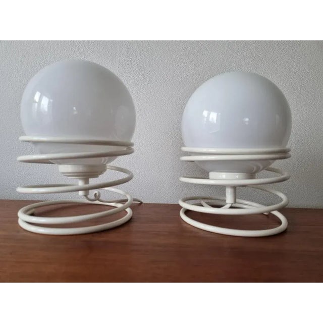 Mid-Century Spiral Table Lamps from Woja, 1970s, Set of 2, in Very Good conditions. Designed 1970 to 1979 This piece is...