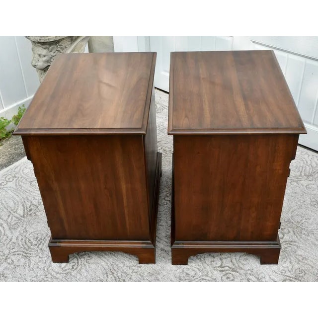 Pennsylvania House Pennsylvania House Cherry Nightstands Vintage Traditional Bedside Chest Pair For Sale - Image 4 of 12