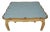 Early 20th Century One-of-a-Kind Custom Powder-Blue Leather French Louis XV Style Game Table For Sale