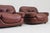 Set Vintage Italian Burgundy Lounge Chairs by Sapporo for Mobil Girgi, 1970s, Set of 2 For Sale - Image 3 of 11