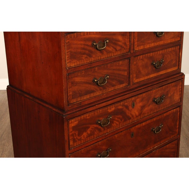 Wood Baker Milling Road Georgian Style Mahogany Triple Chest For Sale - Image 7 of 12