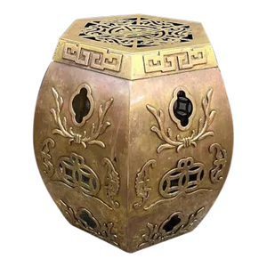 Mastercraft Asian Solid Brass Garden Stool