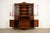 1940s Baker Furniture Style Federal Carved Mahogany Breakfront Bookcase Cabinet With Secretary Desk, Circa 1940s For Sale - Image 5 of 16