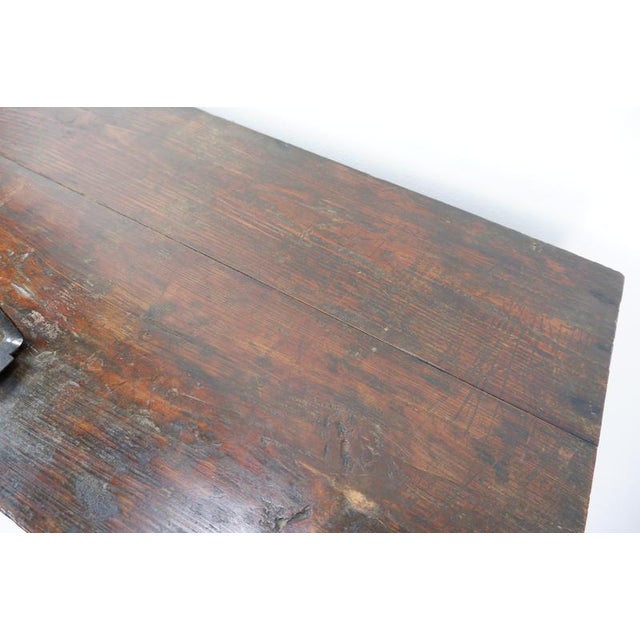 Asian Wooden Chest with Decorative Fittings For Sale - Image 4 of 16