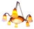 Antique French Art Nouveau Glass Chandelier by Schneider, 1915 For Sale