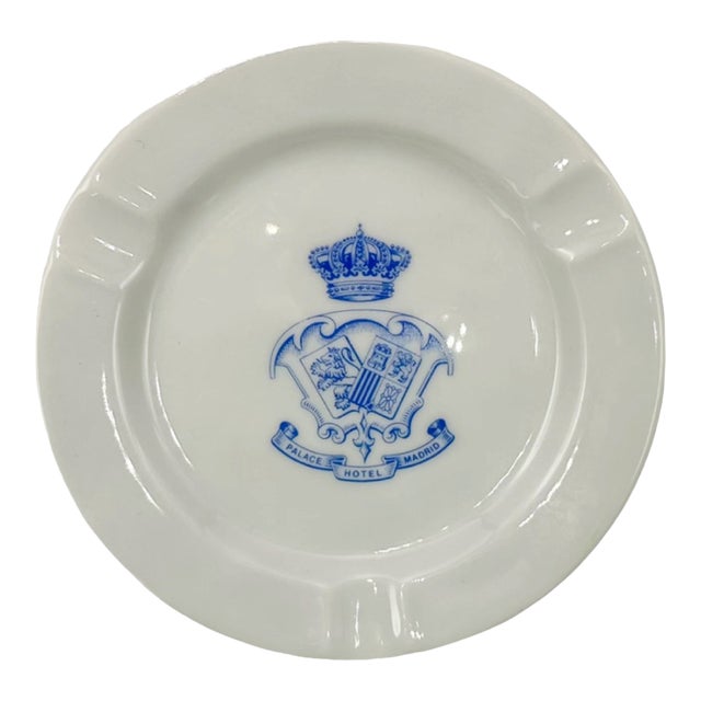 Vintage Palace Hotel Madrid Ashtray Dish Porcelain Spain For Sale