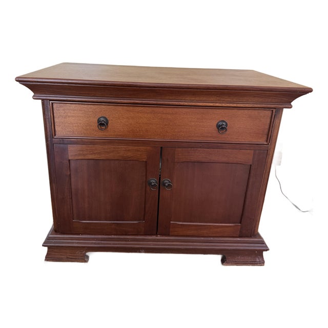 Vintage Ethan Allen Medallion Style Cherry Server Cabinet For Sale