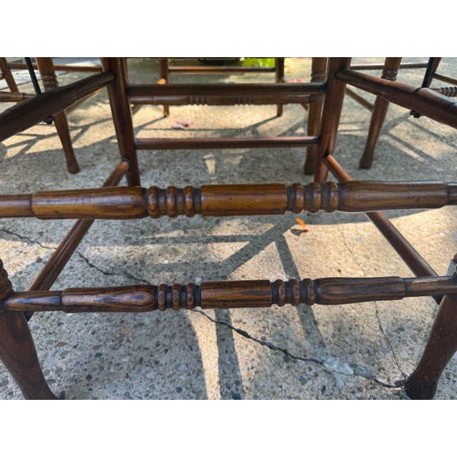 Set of Six S. Bent & Brothers Windsor Captain’s Chairs For Sale - Image 9 of 12
