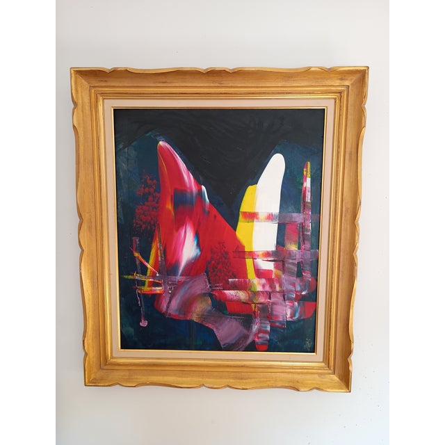 Abstract Composition, 2000s, Acrylic, Framed For Sale - Image 3 of 7