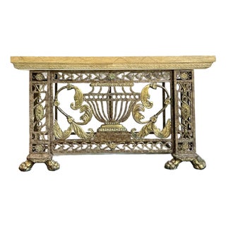 Vintage Regency Maitland Smith Gilt Console For Sale