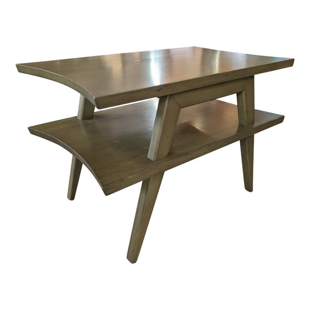 1950s Two Tier Mid Century Side Table For Sale