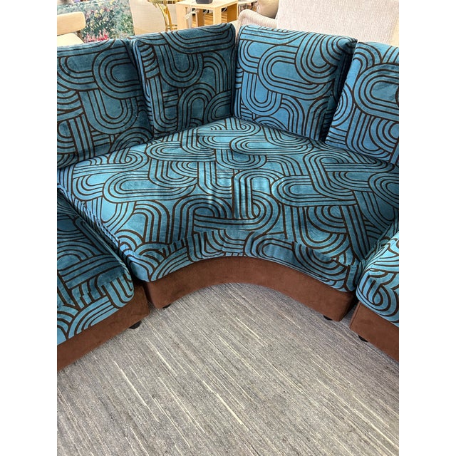 1980s Large Serpentine Sectional Styled After Vladimir Kagan. Newly Upholstered. For Sale - Image 9 of 9