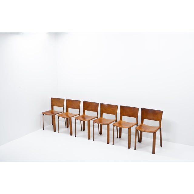 S44 Dining Chairs by Giancarlo Vegni & Gianfranco Gualtierotti for Fasem, Italy, 1980s, Set of 6 For Sale - Image 15 of 15