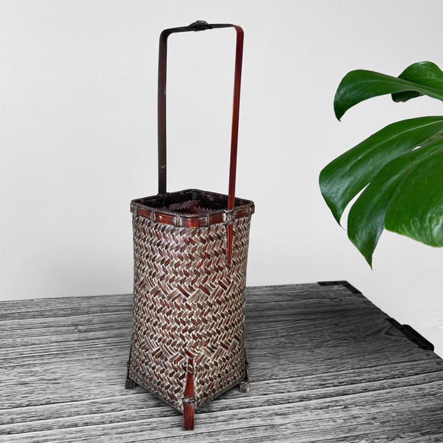 Mid-Century Modern Japanese Ikebana Flower Basket, 1960s For Sale - Image 3 of 14