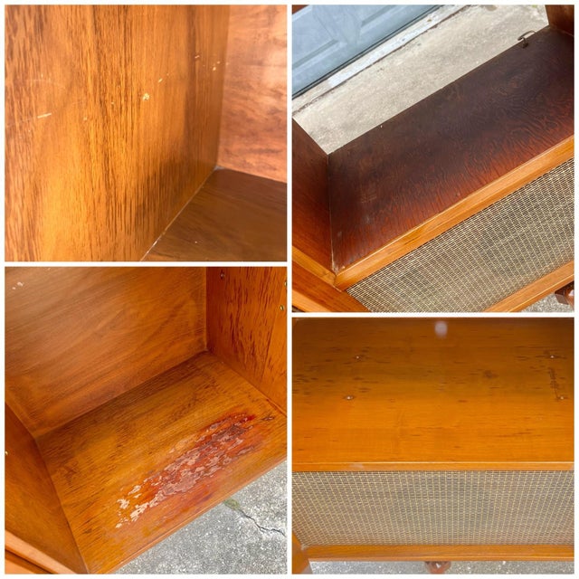 Italian Style Mid Century Modern Highboy Sideboard or Dry Bar For Sale - Image 11 of 12