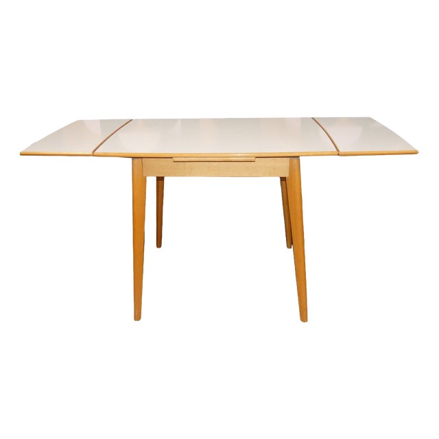Vintage Extendable Kitchen Table in Wood, 1950s For Sale