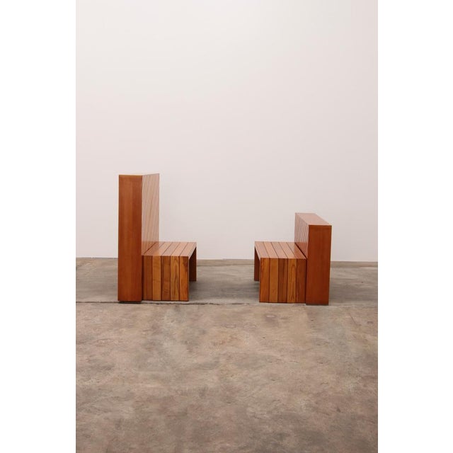 Modular Beech Room Dividers with Benches, Italy, 1970s, Set of 4 For Sale - Image 3 of 18