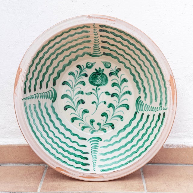 Spanish Hand-Painted Ceramic Wall Bowl, 2010s For Sale - Image 6 of 13