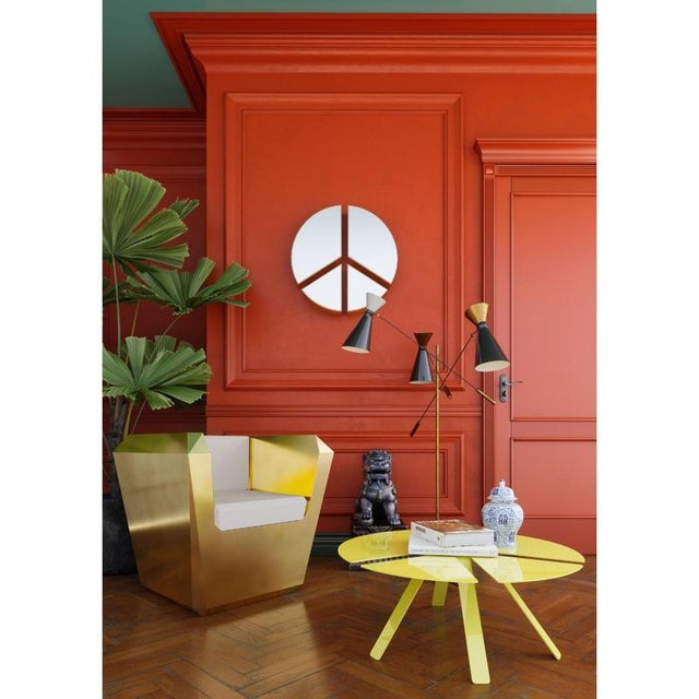 Pace Wall Mirror in Powder-Coated Aluminum by altreforme Dimensions: D 10 x W 61 x H 61 cm. Materials: Powder-coated...