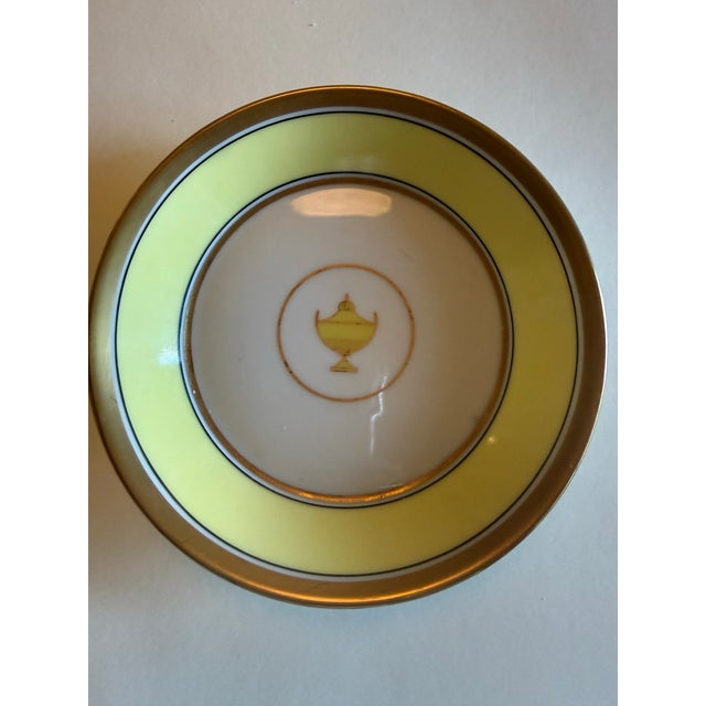Yellow Richard Ginori “Impero Yellow” Porcelain Dinner Service for 9 — Neoclassical, Italy (46 Pieces). For Sale - Image 8 of 12