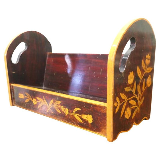 Gold Desk Top Book Trough in Painted Wood, 1900 For Sale - Image 8 of 8