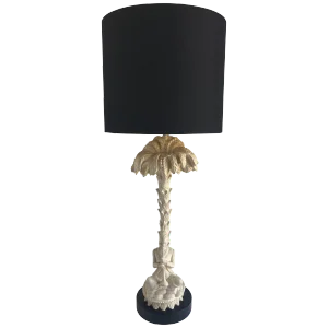 Hollywood Regency Serge Roche Style Plaster Palm Tree Lamp by Chapman
