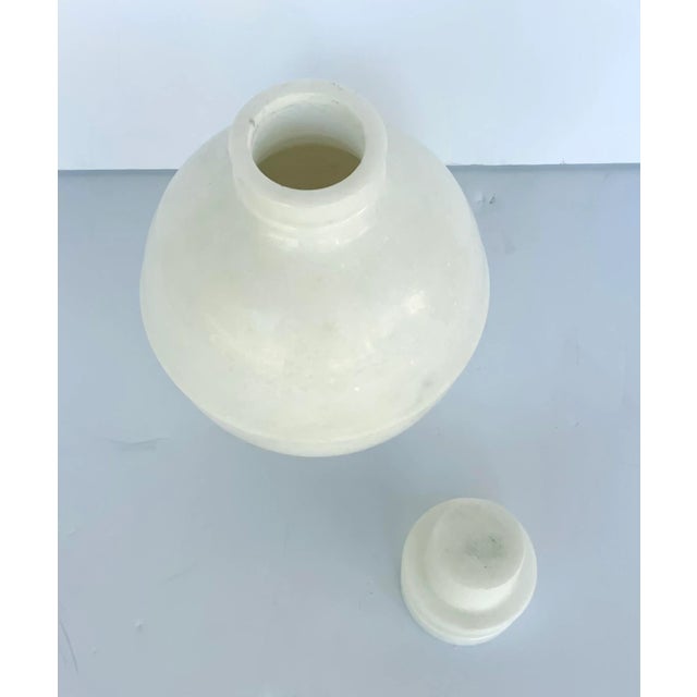 Contemporary Global Views Modern White Marble Orb Bottle For Sale - Image 3 of 4