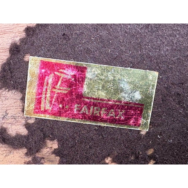 Brown Vintage Fairfax Smoking Set With Green Textured Glass Tobacco Jar and Wooden Pipe Rack, Mid-Century Modern For Sale - Image 8 of 12