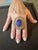 Bochic "Orient" Vintage Diamond, Blue Opal & Tanzanite Ring Set 18K Gold & Silver For Sale - Image 14 of 18