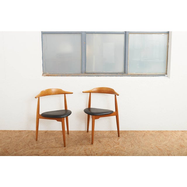 Heart Chair FH 4103 in Oak Frame by Hans J. Wegner for Fritz Hansen, 1952, Set of 6 For Sale - Image 12 of 13