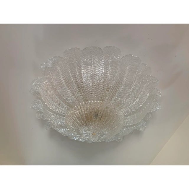 Murano Impressive Italian Murano Glass Sputnik Flush-Mount Chandelier For Sale - Image 4 of 10