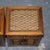 Gold Vintage Rattan Bedside Tables with Drawer, Set of 2 For Sale - Image 8 of 15