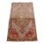 Vintage Turkish Small Rug Faded Pink Brown Hand Knotted Door Mat 20"x37" For Sale